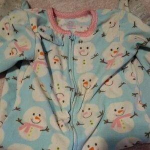 Carter's Blue Snowman Pajama Set